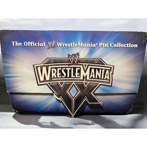 The Official WWE/WWF WrestleMania 20th Anniversary Pin Belt Collectible Set NEW